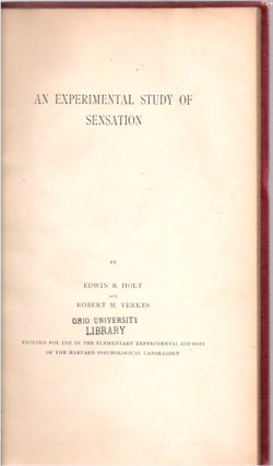 An Experimental Study of Sensation