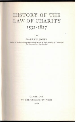 History of the Law of Charity : 1532-1827