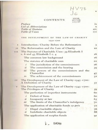 History of the Law of Charity : 1532-1827