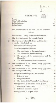 History of the Law of Charity : 1532-1827