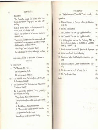 History of the Law of Charity : 1532-1827