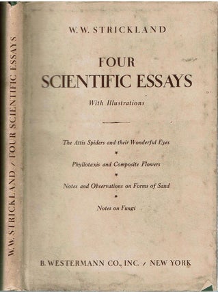 Item #12466 Four Scientific Essays. Walter William Strickland