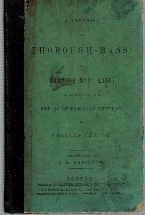 Item #12843 A Treatise on Thorough-Bass : or Harmony Made Easy as contained in a Series of...