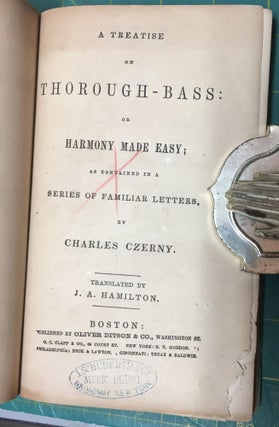 A Treatise on Thorough-Bass : or Harmony Made Easy as contained in a Series of Familiar Letters