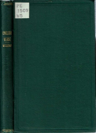 Item #13248 On The Structure Of English Verse. Charles Witcomb