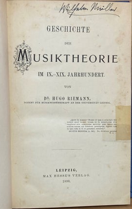 Geschichte der Musiktheorie im IX.-XIX. Jahrhundert