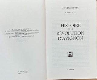 Histoire de la révolution d'Avignon [revolution]