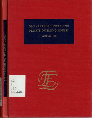 Item #14489 A Briefe Declaration for what manner of speciall Nusance concerning private dwelling...