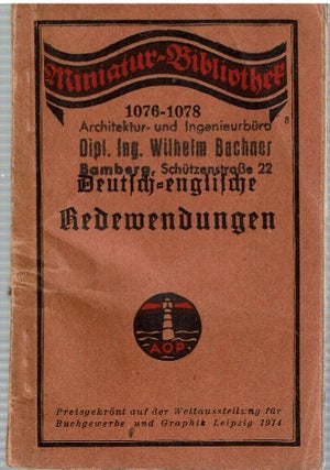 Item #14562 Sammlung Deutsch-Englische Redewendungen. Ulrich Molsen, ausgewahlt von