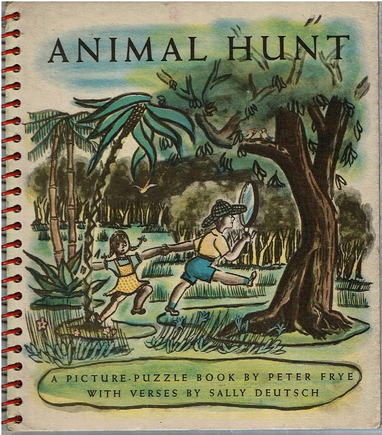 Item #14603 Animal Hunt : A Picture-Puzzle Book by Peter Frye. Sally Deutsch, verses by.