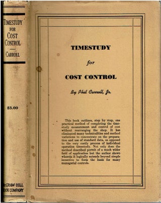 Item #14615 Timestudy for Cost Control. Phil Jr Carroll