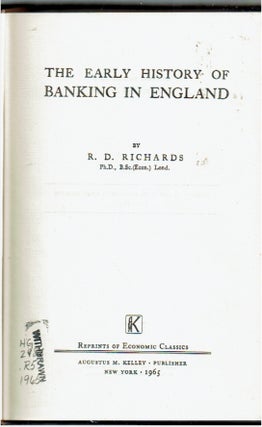 Early History of Banking in England