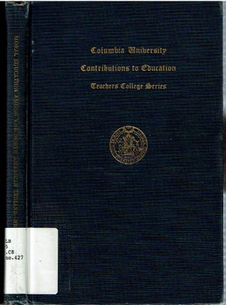 Item #14684 Moral Education Among The North American Indians. Claude Andrew Nichols