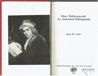 Mary Wollstonecraft : An Annotated Bibliography