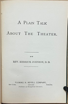 A Plain Talk about the Theater [Talks]