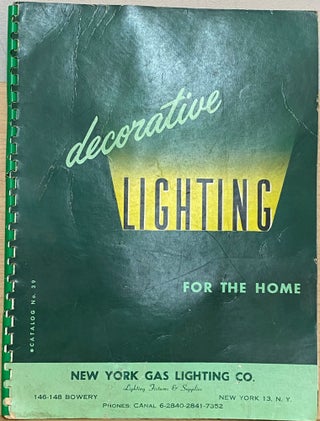 Item #14946 Decorative Lighting for the Home. Halcolite Company, New York Gas Lighting Company