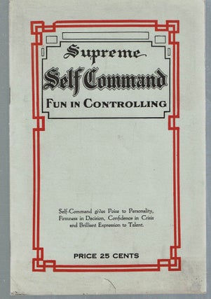 Item #15001 Supreme Self-Command. Delmer Eugene Croft