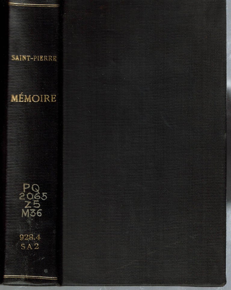 Item #15101 Mémoire sur la vie et les ouvrages de J-H Bernardin de Saint-Pierre : Accompagné de Lettres. Louis Aimé Martin, Jacques-Henri-Bernardin de Saint-Pierre.