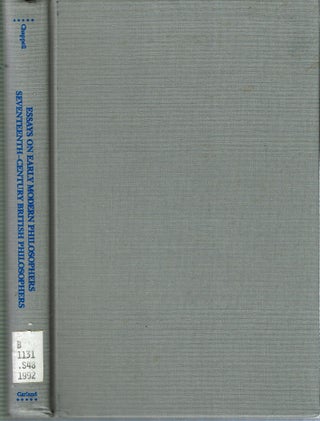 Item #15230 Seventeenth Century British Philosophers. edited, introductions by