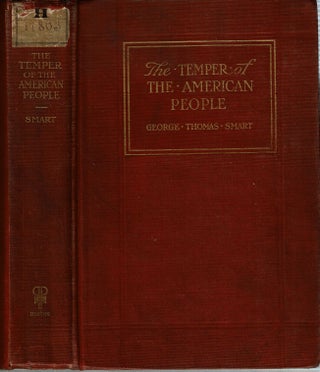 Item #15266 The Temper of the American People. George Thomas Smart