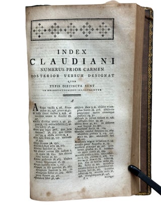 Cl. Claudiani : Quae exstant varietate lectionis et perpetua adnoatatione : Illustrata a Io. Matthia Gesnero : Accedit Index Uberrimus