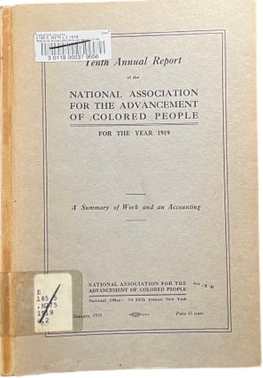 Item #15452 Tenth Annual Report of the National Association for the Advancement of Colored People...