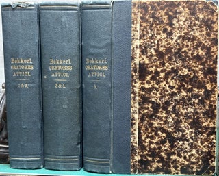 Item #15662 Oratores Attici : (5 volumes bound in 3) Ex recensione Immanuelis Bekkeri. August...