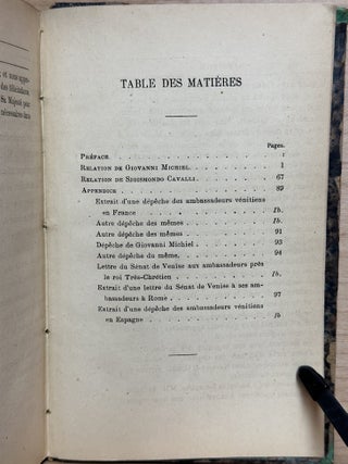 La Saint-Barthélemy devant le Sénat de Venise relations des ambassadeurs Giovanni Michiel et Sigismondo Cavalli