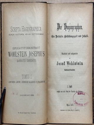 Die Hagiographen : Ihre Verfasser, Entstehungszeit Und Inhalt : 1. Heft : enthält das erste Buch der Sprüche und Psalmen