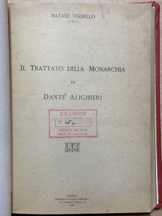 Il Trattato della Monarchia di Dante Alighieri