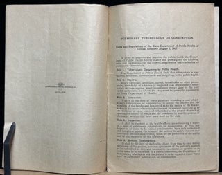 Rules and Regulations for the Control of Tuberculosis : approved and in force August 1, 1917, revised and in force June 1, 1918