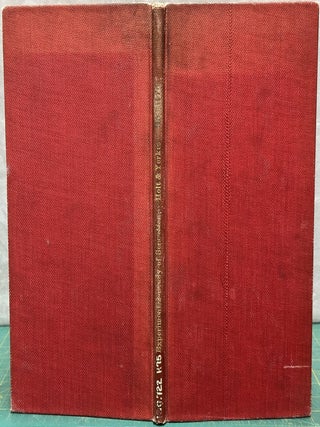 Item #16275 An Experimental Study of Sensation. Edwin Bissell Holt, Robert Mearns Yerkes
