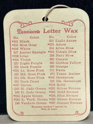 Moulding with Sealing Wax : Dennison's Craft Packet of Patterns & Directions