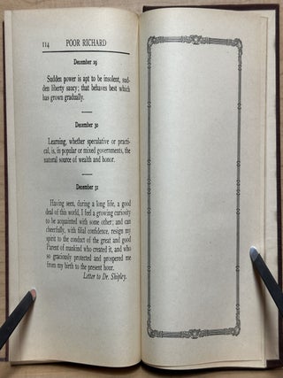 Benjamin Franklin Birthday Book : Stimulating Birthday Messages from "Poor Richard"