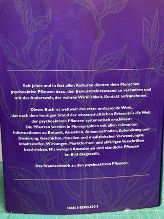 Enzyklopädie Der Psychoaktiven Pflanzen : Botanik, Ethnopharmakologie Und Anwendungen