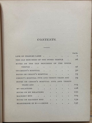 Lamb's Essays : A Biographical Study