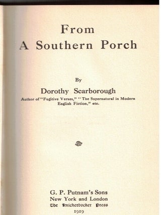 From a Southern Porch