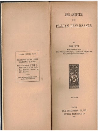 The Skeptics of the Italian Renaissance