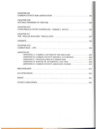 The Hard Coal Docket : One Hundred and Fifty Years of the Bench and Bar of Carbon County 1843-1993