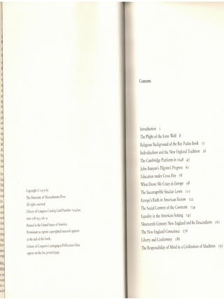 The Responsibility of Mind in a Civilization of Machines : Essays by Perry Miller