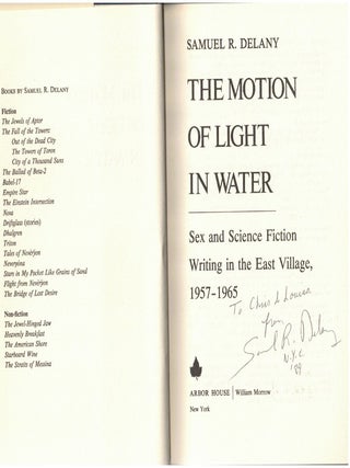 The Motion of Light in Water : Sex and Science Fiction Writing in the East Village, 1957-1965