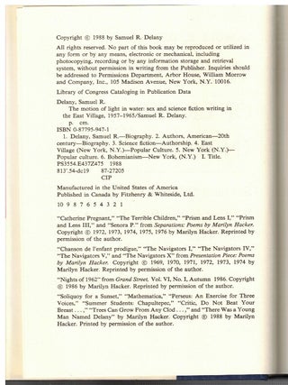 The Motion of Light in Water : Sex and Science Fiction Writing in the East Village, 1957-1965