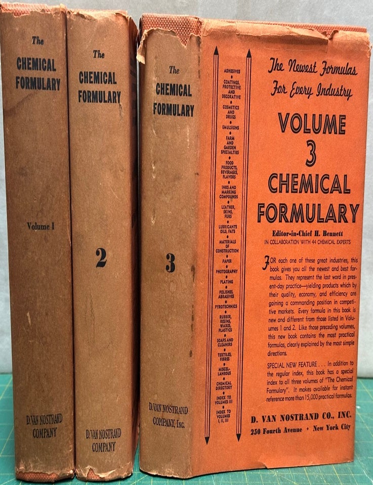 Item #17365 The Chemical Formulary : Volume 1, Volume 2, and Volume 3. Harry Bennett.