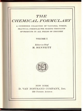 The Chemical Formulary : Volume 1, Volume 2, and Volume 3