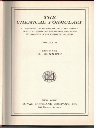 The Chemical Formulary : Volume 1, Volume 2, and Volume 3