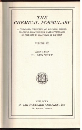 The Chemical Formulary : Volume 1, Volume 2, and Volume 3