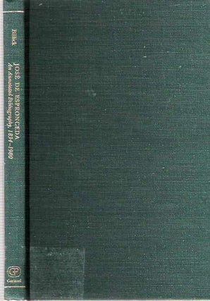 Item #3946 José De Espronceda : An Annotated Bibliography 1834-1980 [Jose]. David J. Billick, Comp