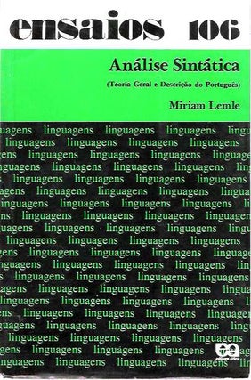 Item #4196 Análise Sintática Teoria Geral e Descrição do Português [Analise Sintatica]....