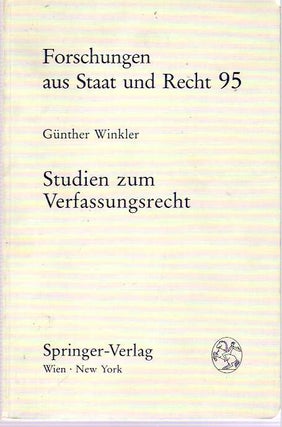 Item #4201 Studien zum Verfassungsrecht Das institutionelle Rechtsdenken in Rechtstheorie und...