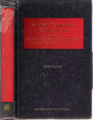 Item #4510 European Community Contract Law : Volume 1 : The Effect of EC Legislation on...